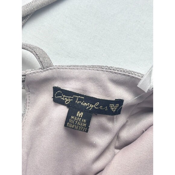 City Triangles Prom Med Silver Spaghetti Strap  Knee High Petticoat NWT - Picture 7 of 10